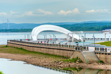 中国黑龙江黑河市大黑河岛风光