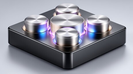 金属按钮装置科技感十足