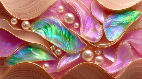 梦幻珍珠贝壳艺术图案