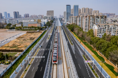 马鞍山宁马城际铁路风光航拍