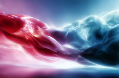 抽象的红色和蓝色波浪背景