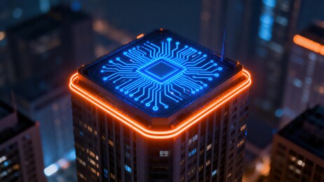 未来科技建筑顶部电路设计