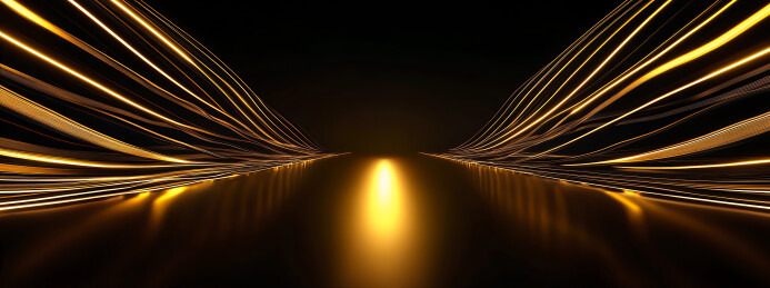 抽象黑金波纹线流体商务背景