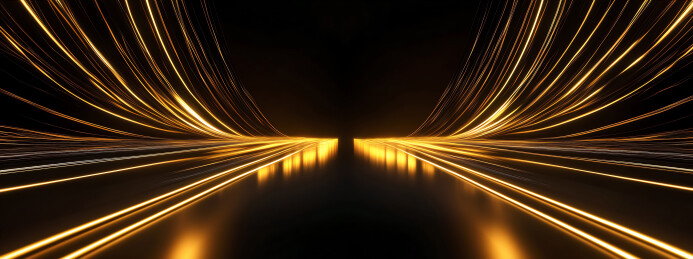 抽象黑金波纹线流体商务背景