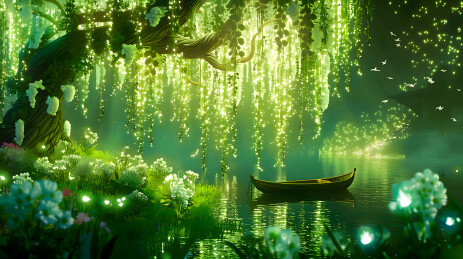 梦幻森林垂流水景