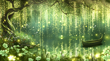 梦幻森林垂流水景