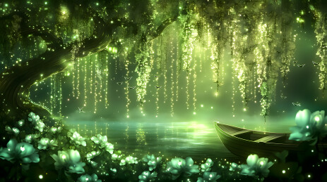梦幻森林垂流水景