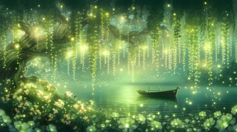 梦幻森林垂流水景