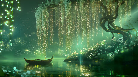 梦幻森林垂流水景