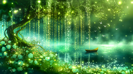 梦幻森林垂流水景