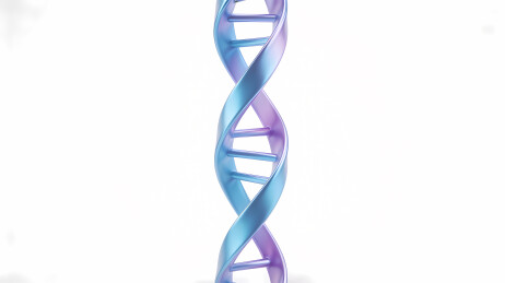 蓝色紫色DNA双螺旋