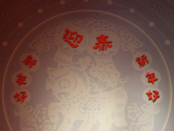 新年迎春剪纸装饰