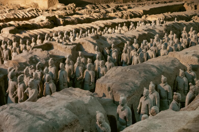 西安秦朝兵马俑雕塑