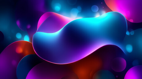 流动光泽的彩虹能量波动