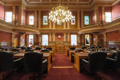 美国丹佛科罗拉多州议会大厦建筑内部景观
