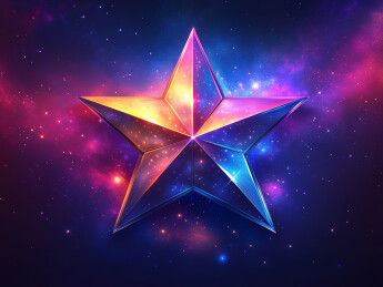 星空中的立体五角星