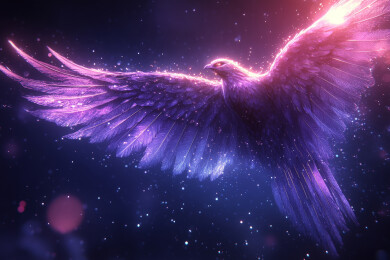 星空中的展翅巨鸟