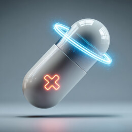 带有光环的胶囊