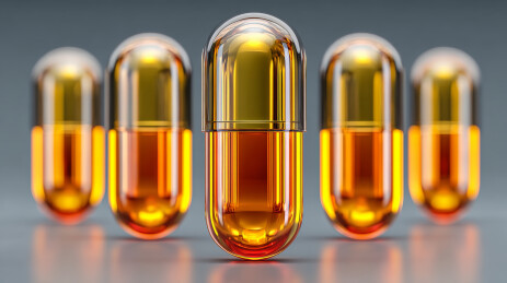 排列的胶囊药丸