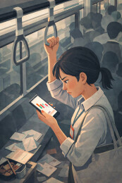通勤列车里的下跌曲线