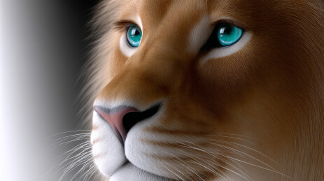 狮子的头部特写