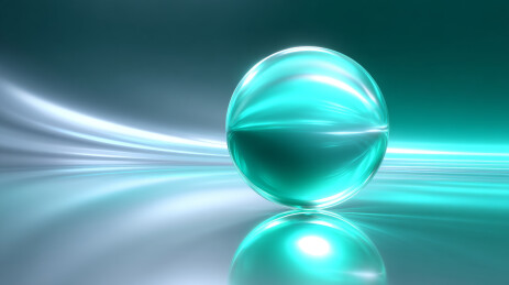 青色的玻璃球体