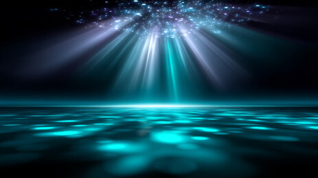 黑暗中的蓝色光束