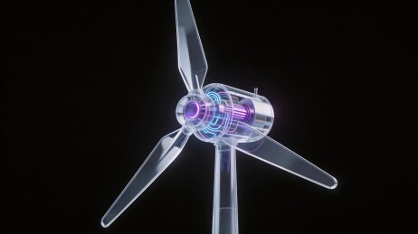 透明风力发电机内部结构展示