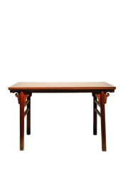 明代黄花梨夹头榫素牙子平头案