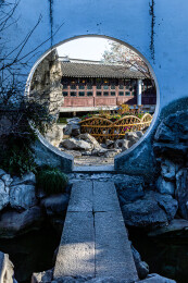 中国江苏苏州艺圃早春风光