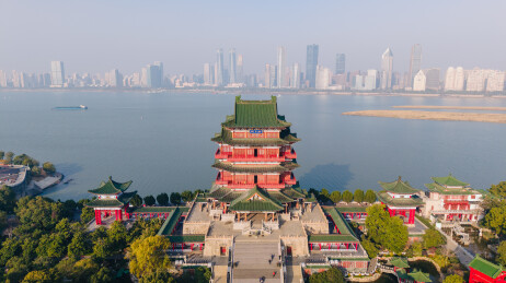 航拍江西南昌滕王阁