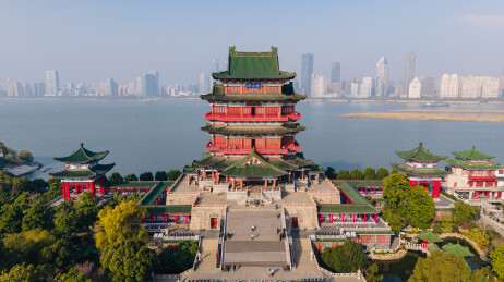 航拍江西南昌滕王阁