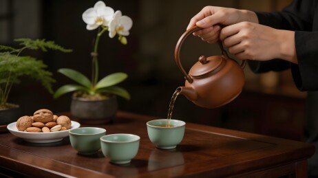 茶艺表演紫砂壶泡茶