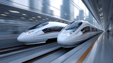 高速列车城市穿梭