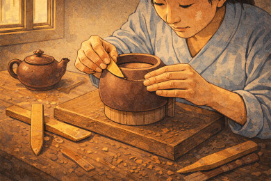 匠人手作紫砂壶