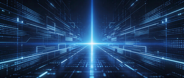 夜空穿梭的光束线科技感背景