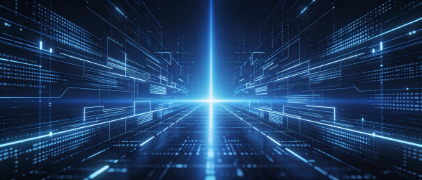 夜空穿梭的光束线科技感背景