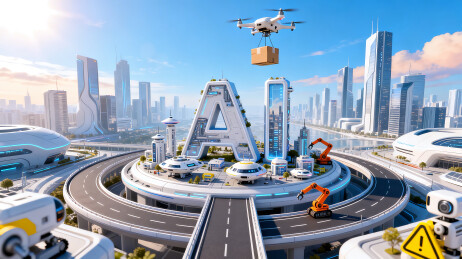 未来人工智能智慧城市概念