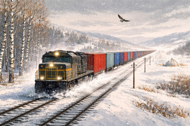 中欧班列穿越雪原