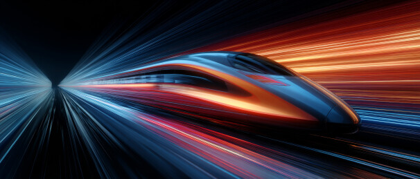 高速列车疾驰瞬间