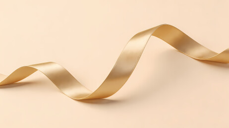 金色缎带飘逸雅致