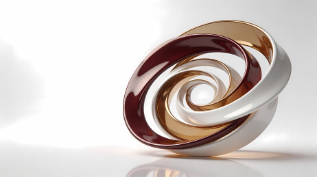 酒红琥珀螺旋雕塑