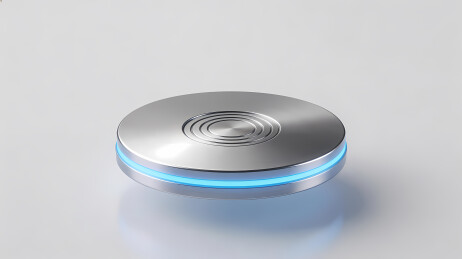 银灰无线充电器蓝光环绕