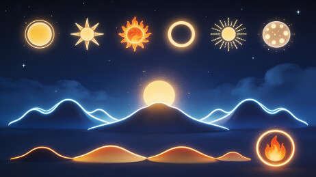 夜空中的六种发光天体符号
