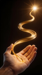 掌托金光螺旋升腾