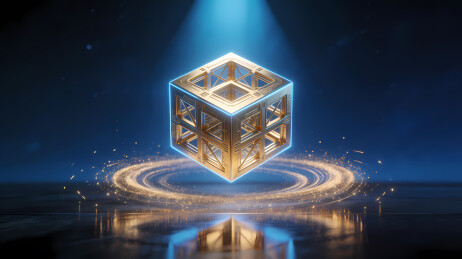 悬浮金立方辉光粒子环