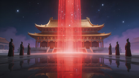 金殿夜降星尘光