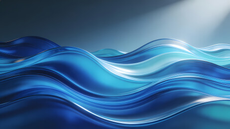 靛蓝渐变液态波浪