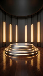 金属环形展台与LED灯带