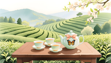 春日茶园清新意境中享受悠闲茶生活